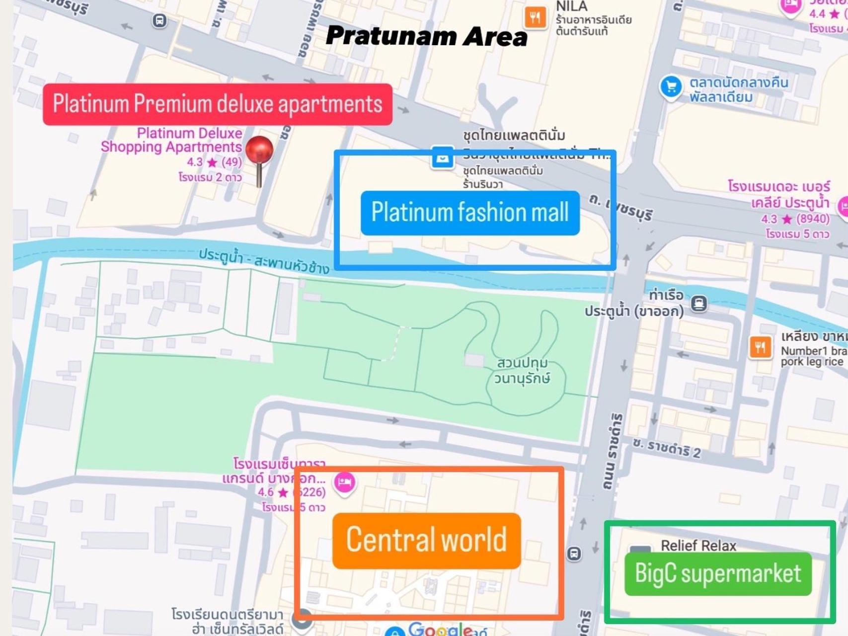 Platinum Deluxe Shopping Apartments Bangkok Esterno foto